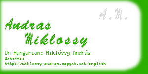 andras miklossy business card
